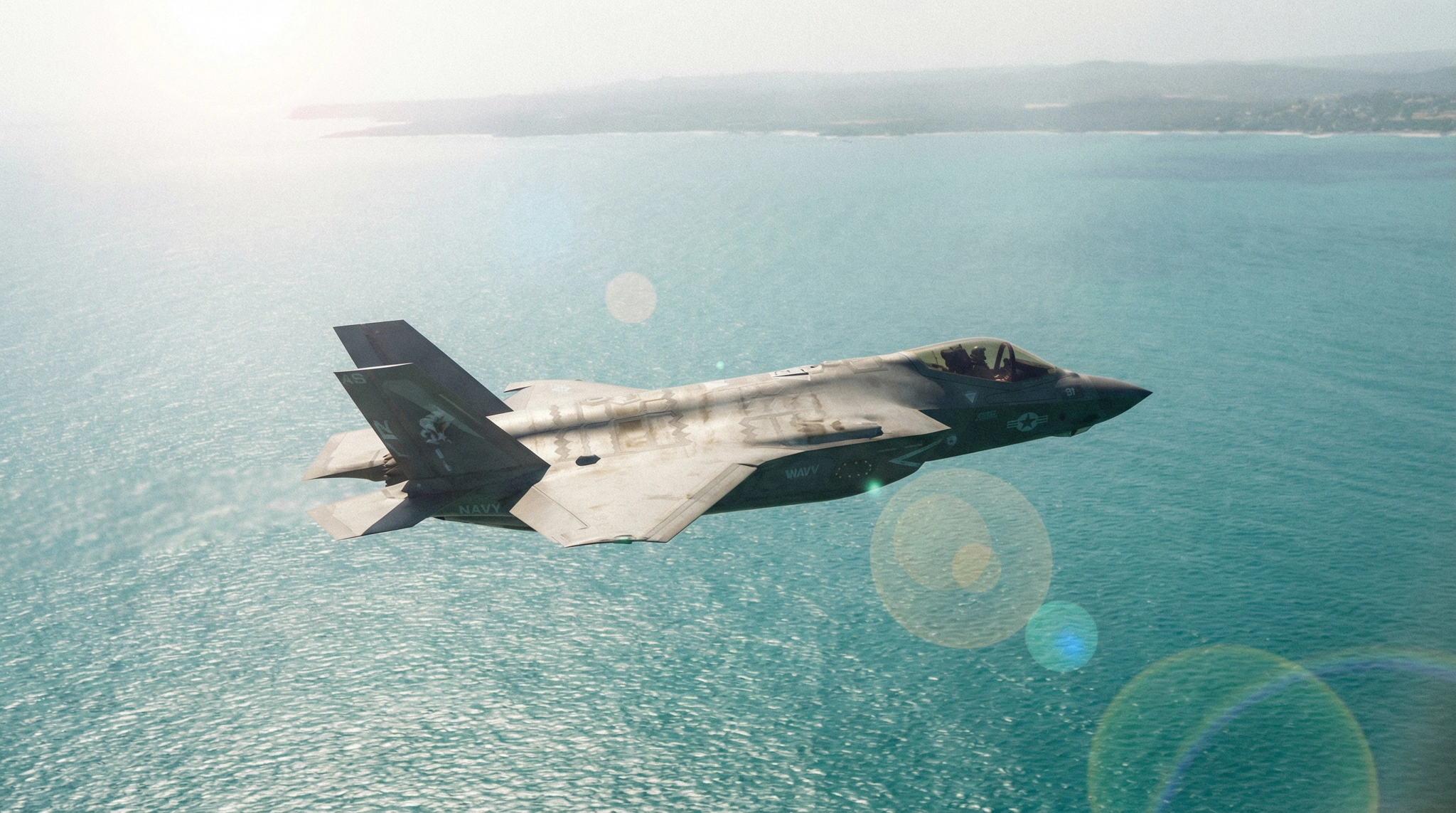 U.S. Navy F-35C patrolling Venezuelan airspace