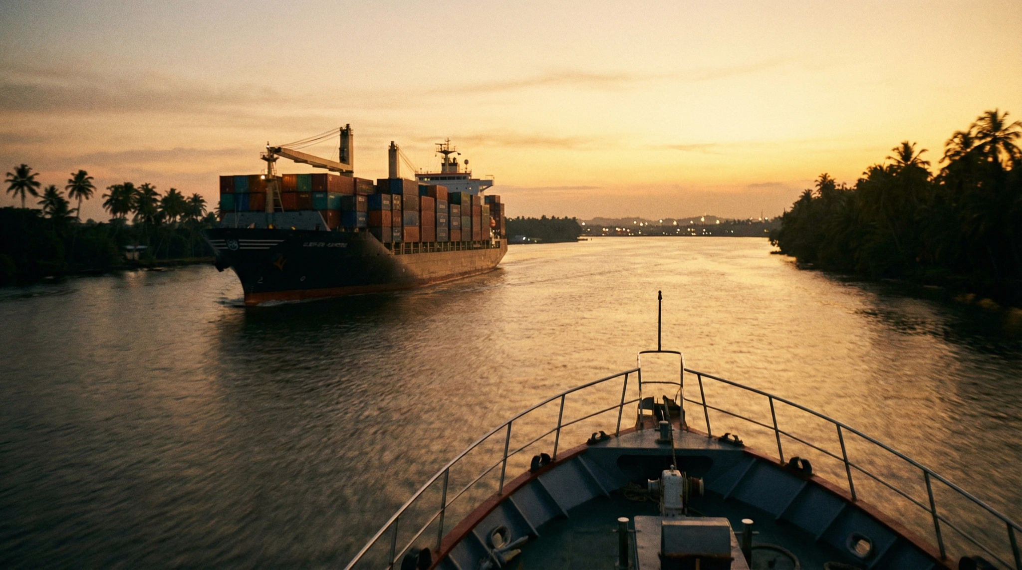 U.S. cargo ship on Venezuelan waterway